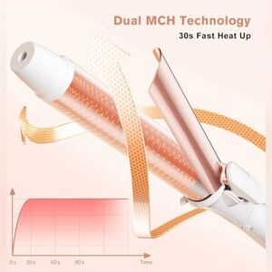 🆕 NEW in box 🆕 🎀 LONG BARREL 1 1/4” CERAMIC CURLING IRON {Salon Quality} 🎀